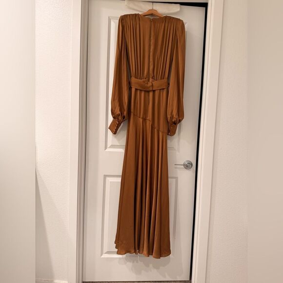 NWOT BRONX AND BANCO Carmen Maxi Dress in Copper GOLD - Picture 15 of 16